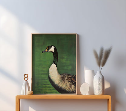 Vintage Goose Print Retro Outdoors Poster Travel Poster Canadian Cabin Cottage Wall Art Waterfowl Duck Poster