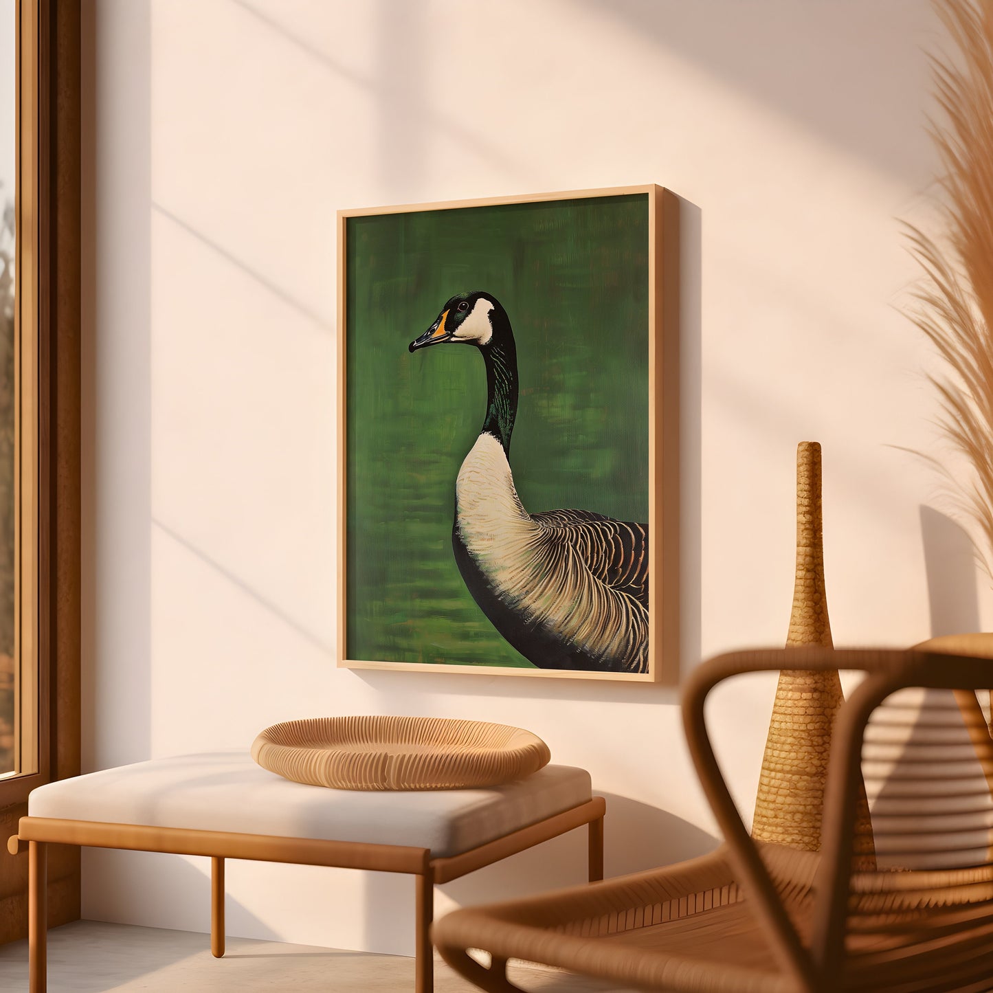 Vintage Goose Print Retro Outdoors Poster Travel Poster Canadian Cabin Cottage Wall Art Waterfowl Duck Poster