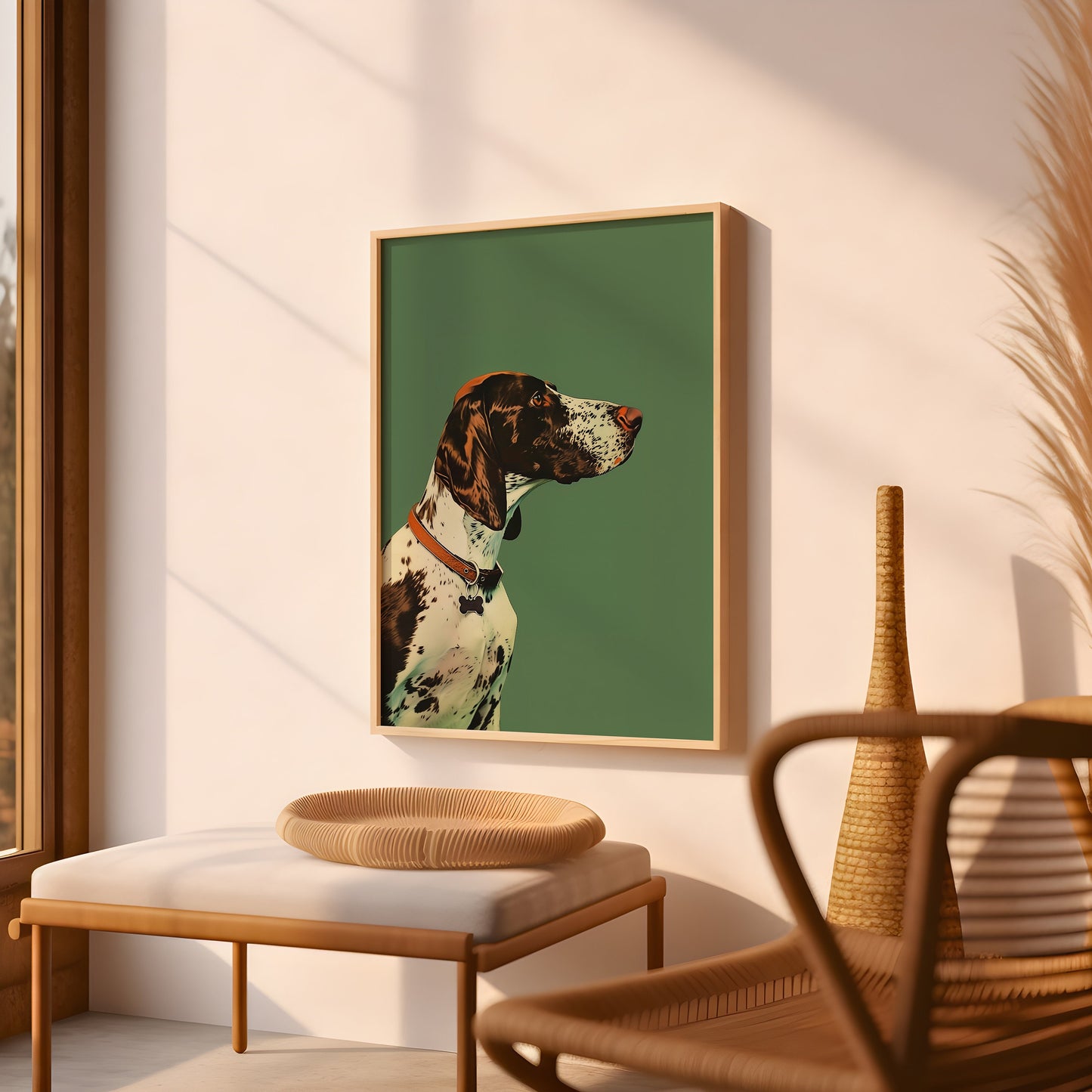 Vintage Pointer Dog Print Retro Duck Hunting Poster Outdoors Poster Travel Cabin Cottage Wall Art Rocky Mountains