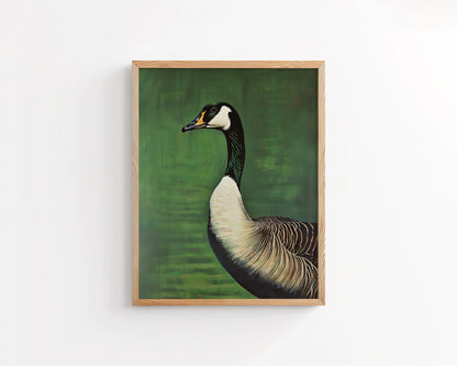 Vintage Goose Print Retro Outdoors Poster Travel Poster Canadian Cabin Cottage Wall Art Waterfowl Duck Poster