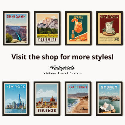 Yosemite Poster, Yosemite National Park Print, Minimalist Yosemite Valley Wall Art | Vintage National Park Poster | National Park Gift