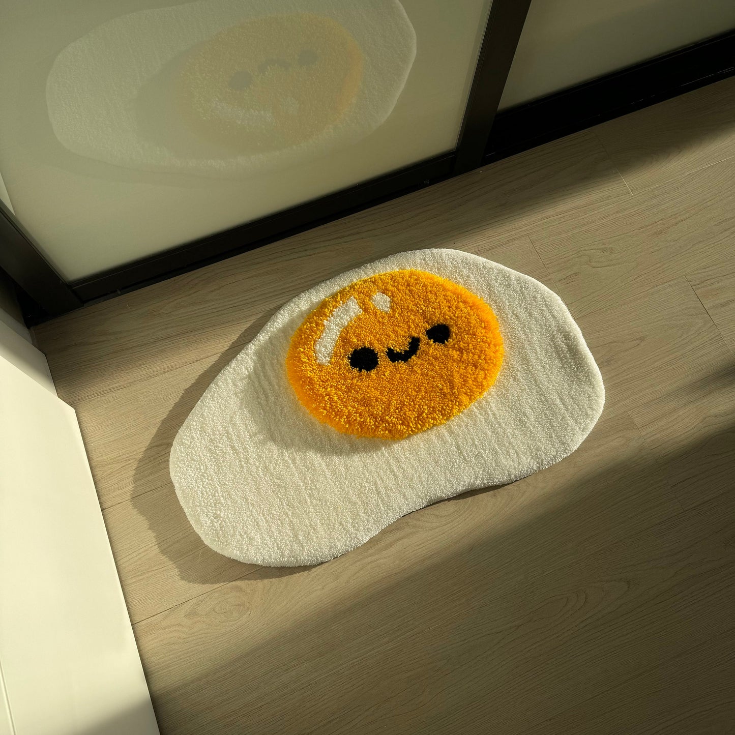 Handmade Tufted Egg Rug: Fluffy Home Decor Gift