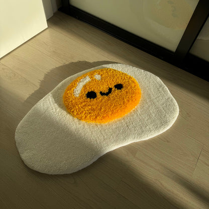Handmade Tufted Egg Rug: Fluffy Home Decor Gift