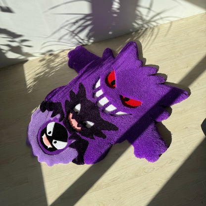 3D Cartoon Character Rug: Handmade Fluffy Acrylic Kids Decor