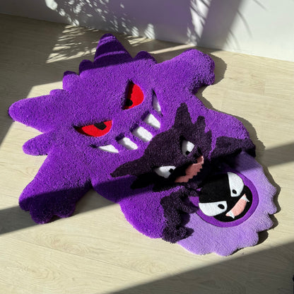 3D Cartoon Character Rug: Handmade Fluffy Acrylic Kids Decor