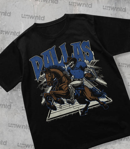 Dallas Football Shirt - Graphic Tees - Skeleton Shirt - Merch Tee - Gift Shirt - Bootleg Shirt - Vintage - Skeleton Football Shirt