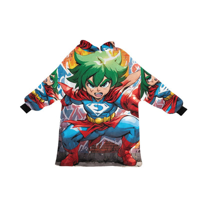 Kids Blanket Hoodie Manga Mangas