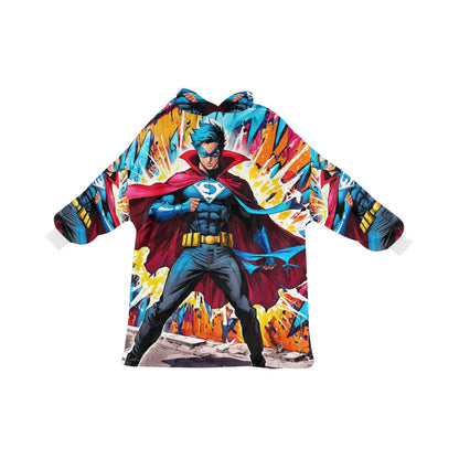 Kids Blanket Hoodie Super Hero