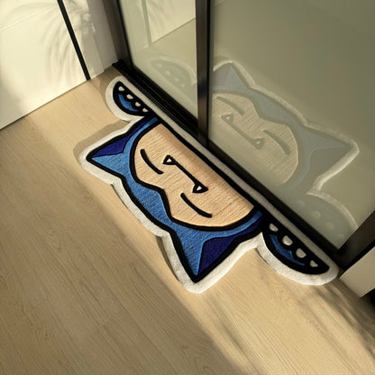 Handmade Cartoon Character Rug: Acrylic Tufted Decor (120cm)