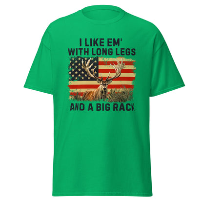 Funny hunting shirt, hunting gifts for men, I Like 'Em With Long Legs And A Big Rack, deer hunting shirt, gift for hunting dad, hunting gift