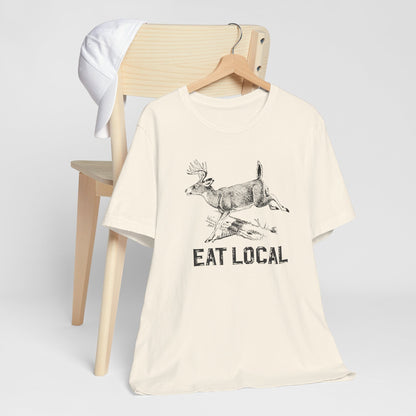 Hunting T-Shirt Men Funny Joke Hunting Shirt Dad Hunter Deer Shirts Rude Offensive Gifts For Hunters Eat Local Deer Tee