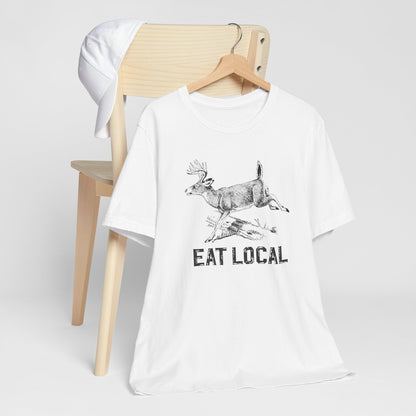 Hunting T-Shirt Men Funny Joke Hunting Shirt Dad Hunter Deer Shirts Rude Offensive Gifts For Hunters Eat Local Deer Tee
