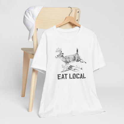 Hunting T-Shirt Men Funny Joke Hunting Shirt Dad Hunter Deer Shirts Rude Offensive Gifts For Hunters Eat Local Deer Tee