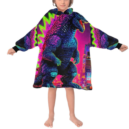 Kids Blanket Hoodie Godzilla Gojira Kaiju