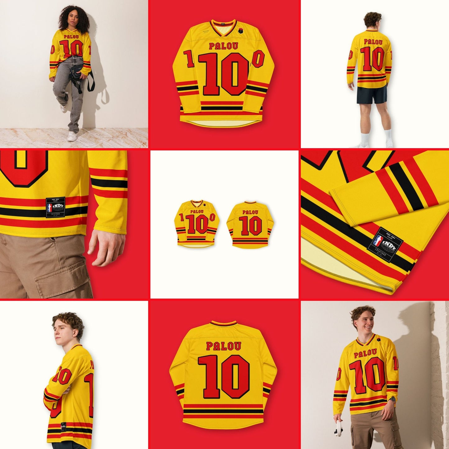 Unisex Oversized Racing Hockey Jersey – Lightweight IndyCar Streetwear Jersey with Bold #10 Design