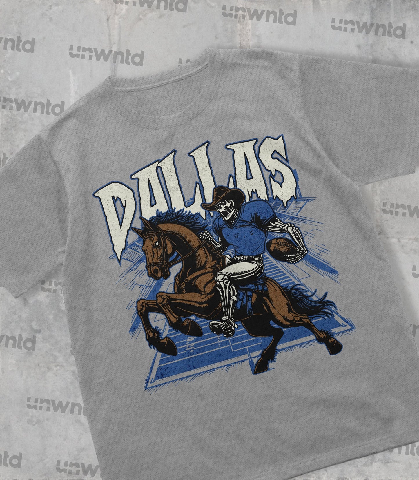 Dallas Football Shirt - Graphic Tees - Skeleton Shirt - Merch Tee - Gift Shirt - Bootleg Shirt - Vintage - Skeleton Football Shirt
