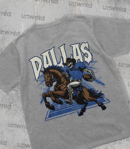 Dallas Football Shirt - Graphic Tees - Skeleton Shirt - Merch Tee - Gift Shirt - Bootleg Shirt - Vintage - Skeleton Football Shirt