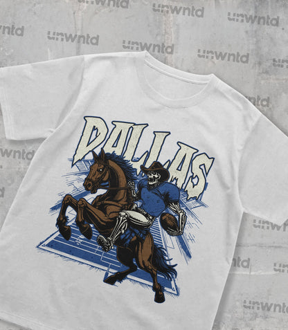 Dallas Football Shirt - Graphic Tees - Skeleton Shirt - Merch Tee - Gift Shirt - Bootleg Shirt - Vintage - Skeleton Football Shirt