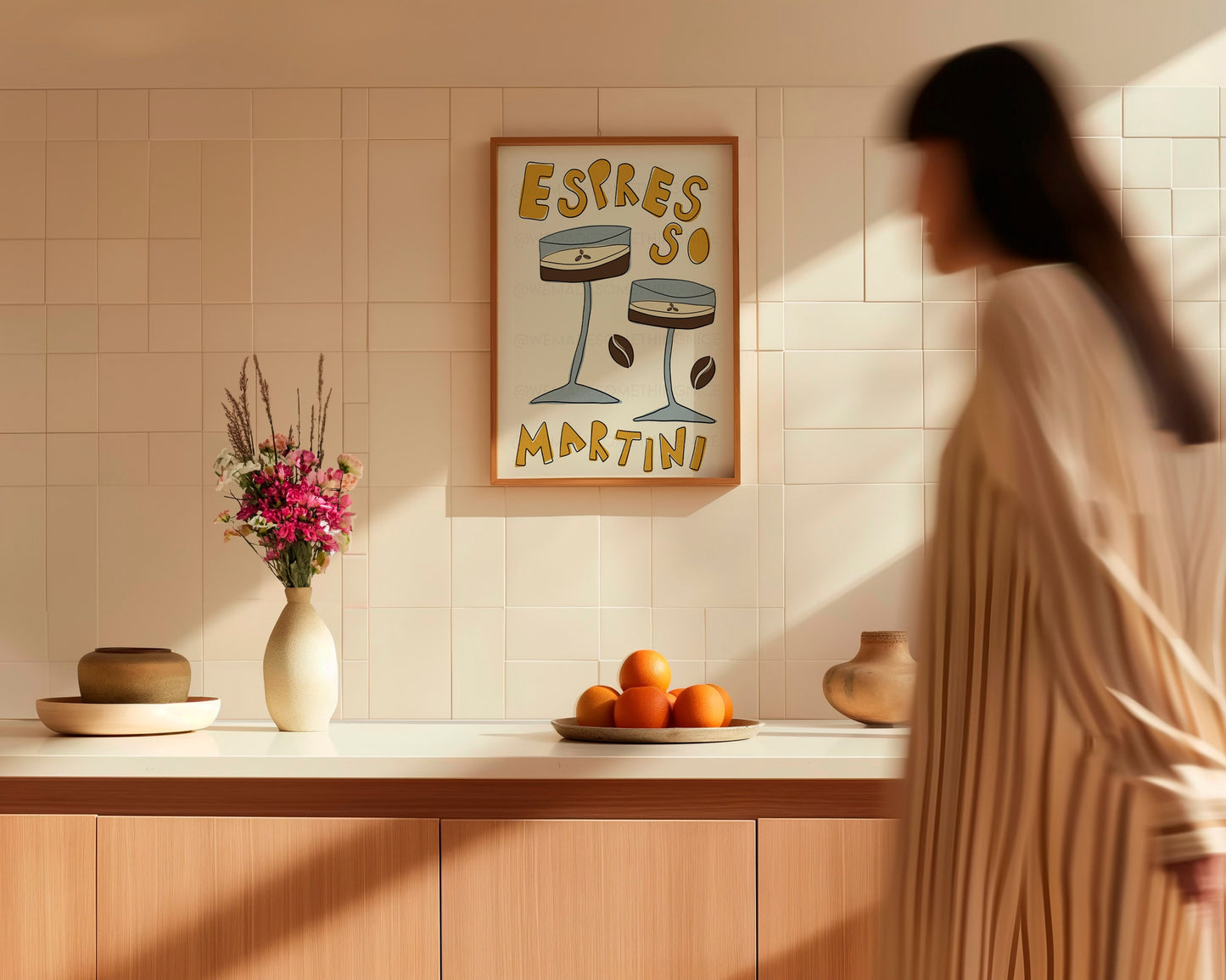 Espresso Martini Poster, Trendy Wall Art, Apartment Decor, Retro Wall Art, Kitchen Wall Art, Pink Wall Art, Y2K Room Decor