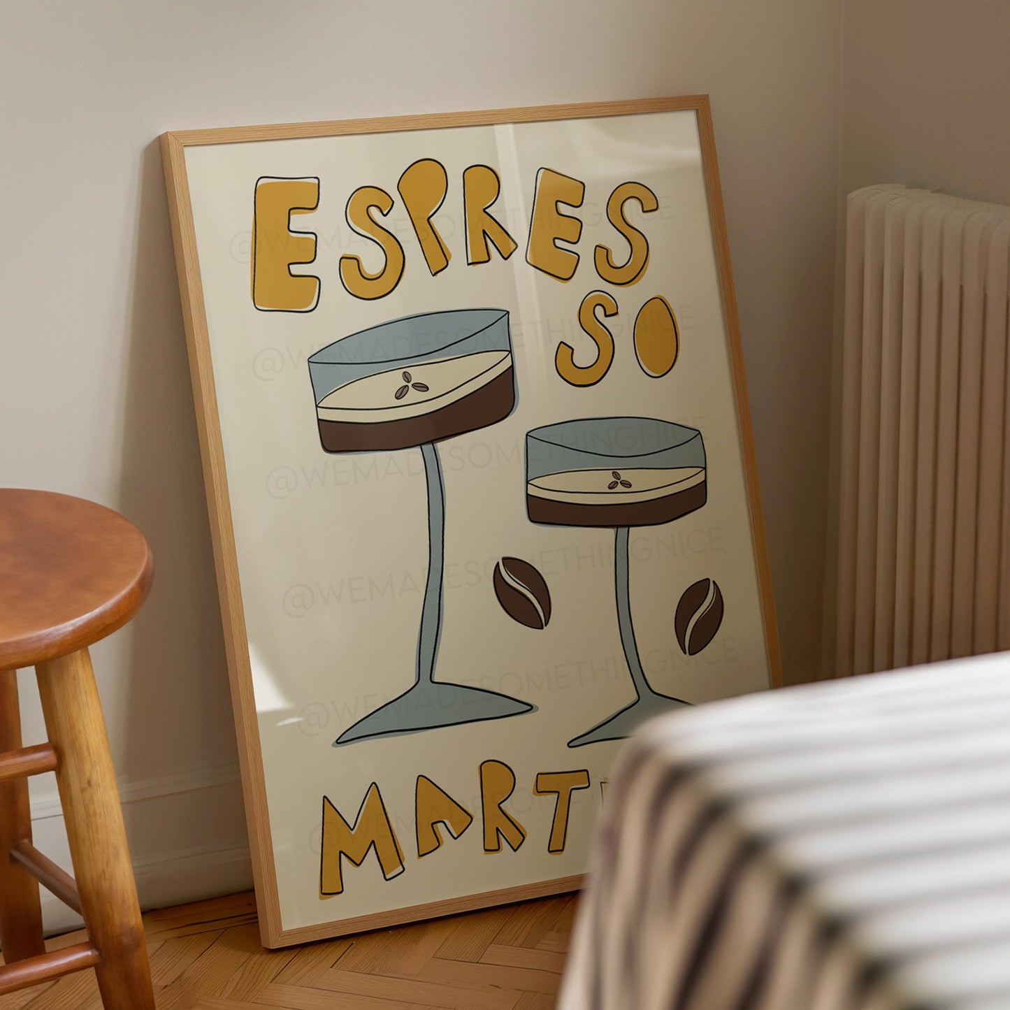 Espresso Martini Poster, Trendy Wall Art, Apartment Decor, Retro Wall Art, Kitchen Wall Art, Pink Wall Art, Y2K Room Decor