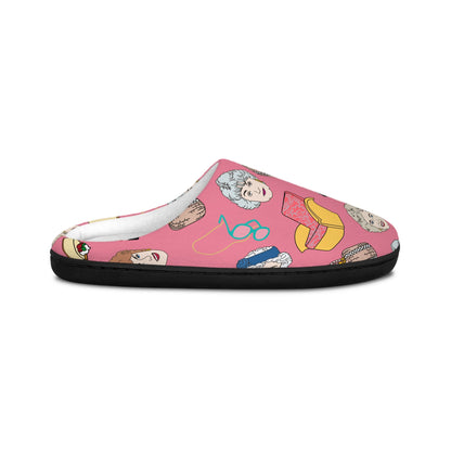 The Golden Girls Slippers | Rose Blanche Dorothy Sophia Indoor Slippers Iconic Gift For Her For Him Pink Character Bff Besties