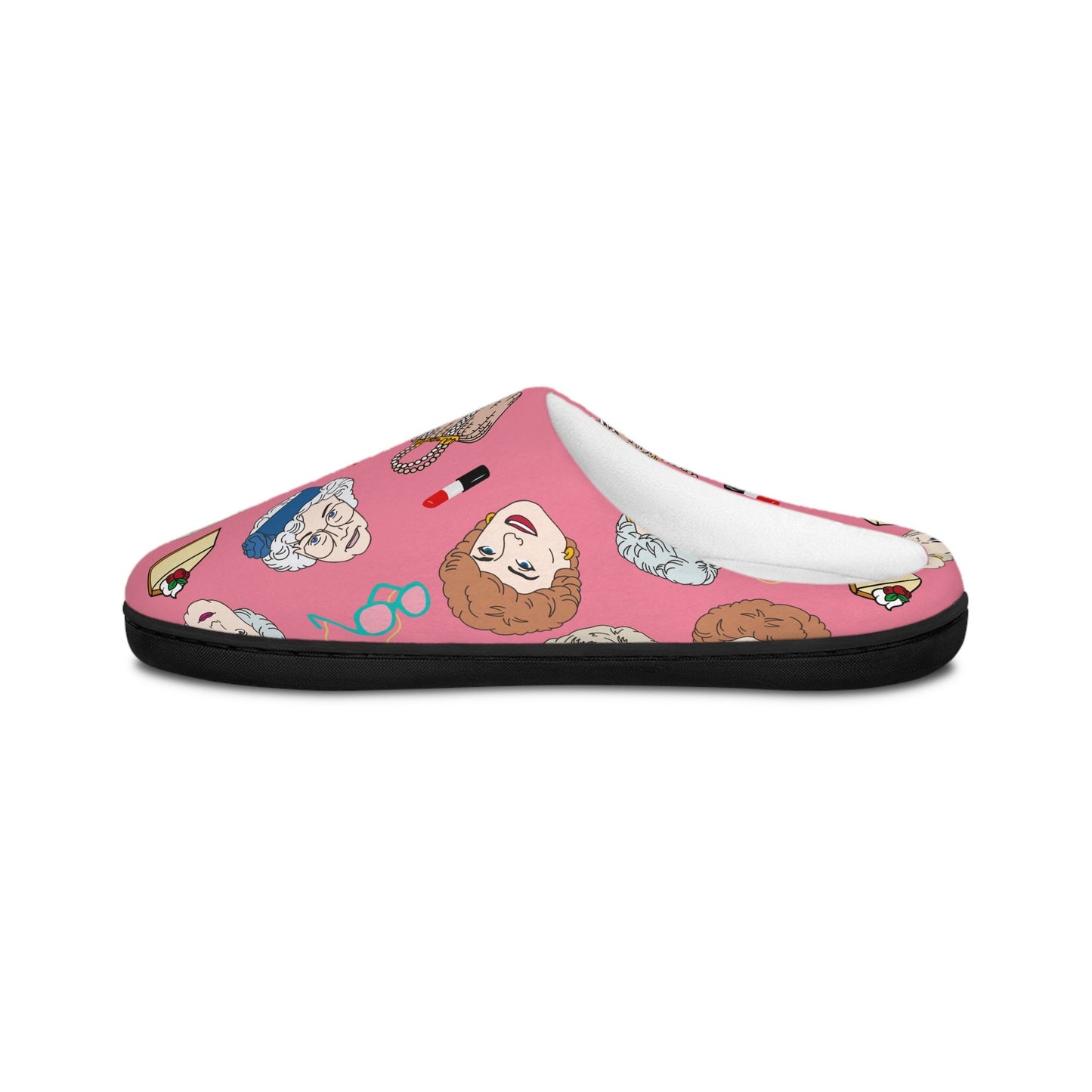The Golden Girls Slippers | Rose Blanche Dorothy Sophia Indoor Slippers Iconic Gift For Her For Him Pink Character Bff Besties