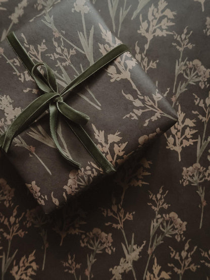 Meadow grasses kraft wrapping paper, Gift Wrap, gift wrapping paper, Gift Warp, Wrapping paper, gift paper, eco-friendly, recycled, natural