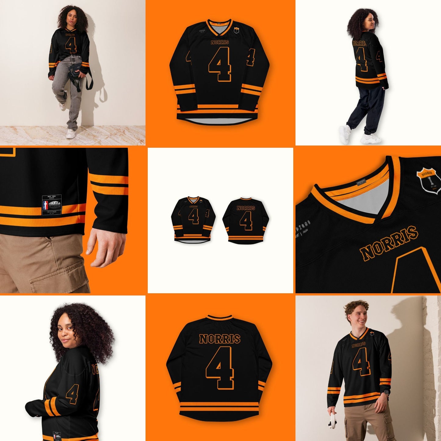 Formula Racing Fan Apparel Unisex Hockey Jersey Racing #4, Unisex Jersey for Racing Enthusiasts