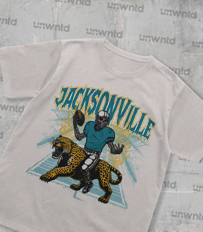 Jacksonville Football Shirt - Graphic Tees - Skeleton Shirt - Merch Tee - Gift Shirt - Bootleg Shirt - Vintage - Skeleton Football Shirt