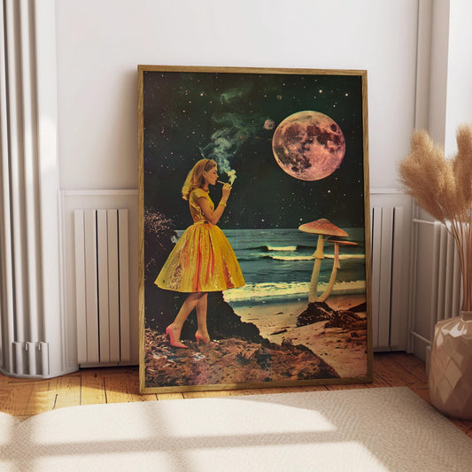 Vintage Vogue Styled Surrealism Magazine Poster, Surreal Wall Art, Beauty Catalogue Poster, Fashion Magazine Wall Art Print, Vogue Art Print