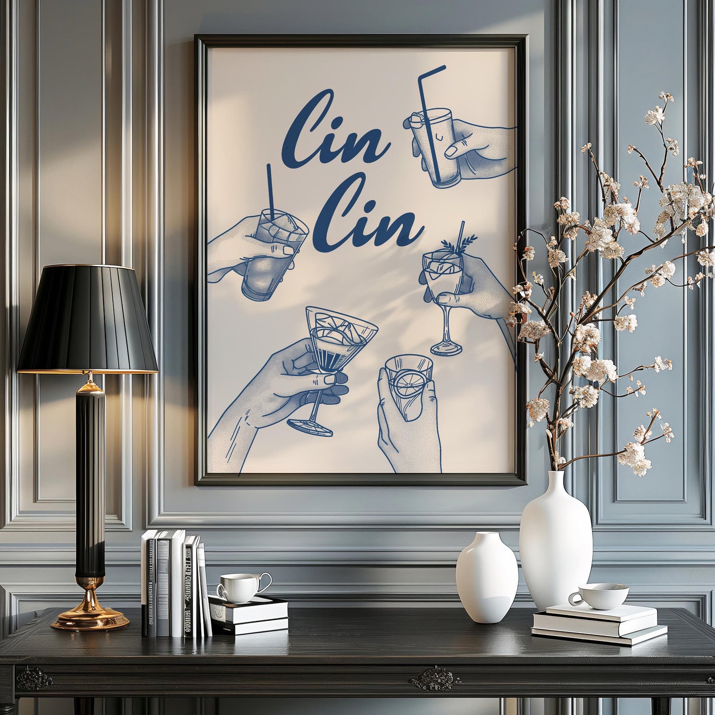 Trendy Cin Cin wall art Print, Alcohol Print Retro Poster, Bar Decor Wall Art, Modern Art Print, Kitchen wall decor, Couple Dancing Art