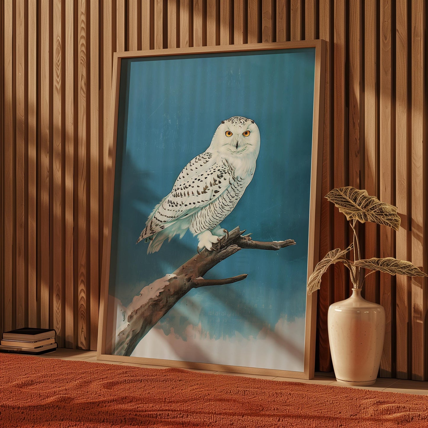 Vintage Snowy Owl Print Retro Alaskan Poster Outdoor Sports Poster Travel Poster Rustic Farmhouse Cabin Cottage Antique Wall Art The Artic