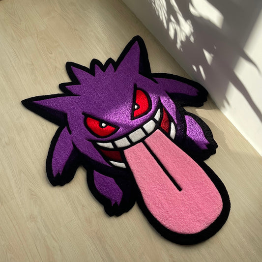 Handmade Purple Tufted Cartoon Rug: Gift for Fans (36”)