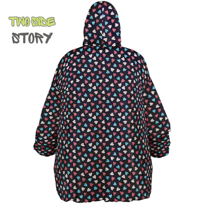 Unisex Reversible Adult Snug Hoodie,Trans Flag Reversible Oversized Hoodie Blanket,Lounge Wear,Unique Gifts,Christmas Gift,Dog Lover Gift
