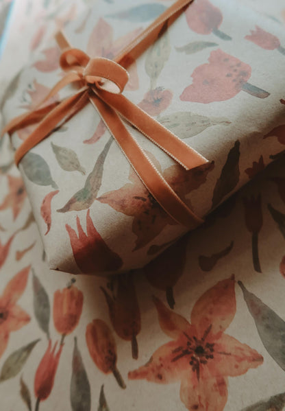 Tulips wrapping paper, Gift Wrap, gift wrapping paper, Gift Warp, Wrapping paper, gift paper, floral wrapping paper, recycled