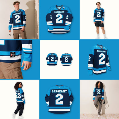 Motorsport-Inspired Oversized Unisex Hockey Jersey: Unisex Racing #2 Fan Apparel