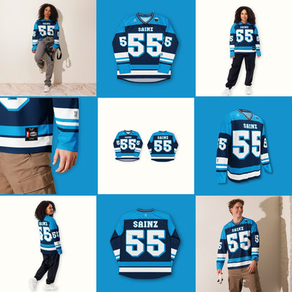 Racing #55 Fan Oversized Hockey Jersey – Unisex Streetwear Jersey with Bold Number Graphics