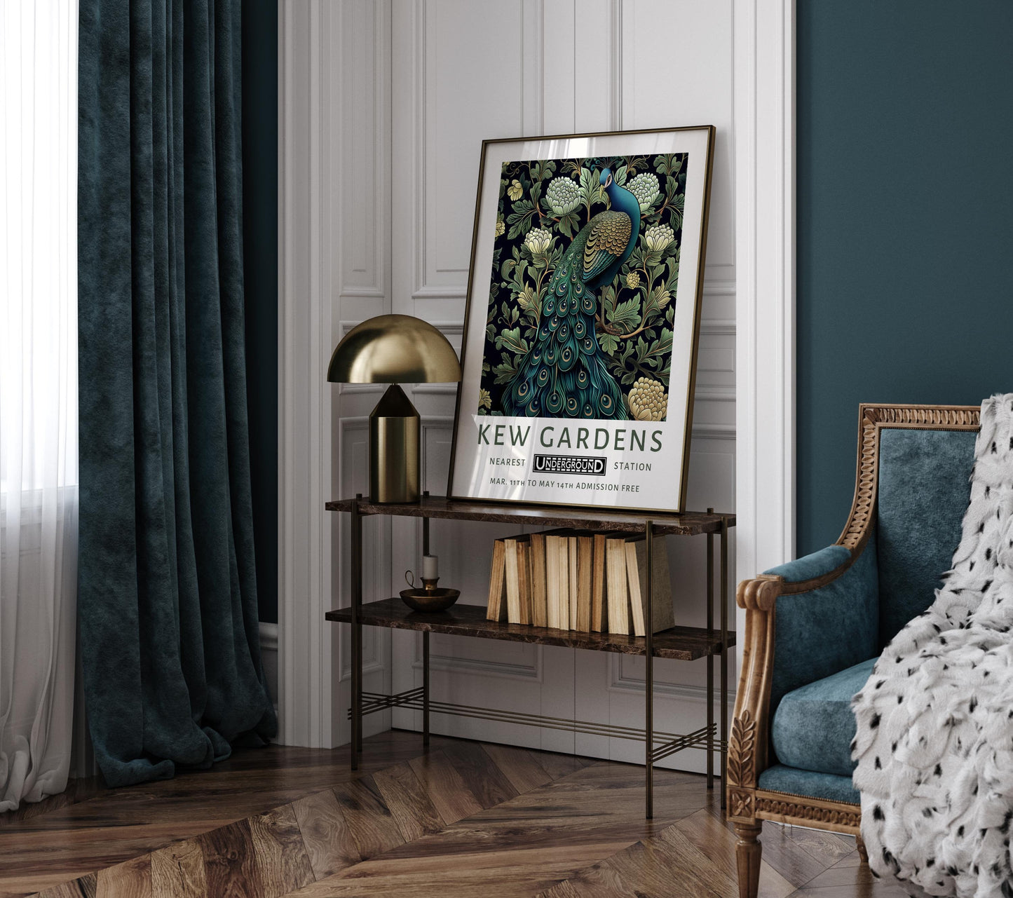 Kew Gardens wall art Print, William Morris Poster, Vintage Poster, Vintage Country Floral, Kew Gardens Poster, London Print, Gift Idea