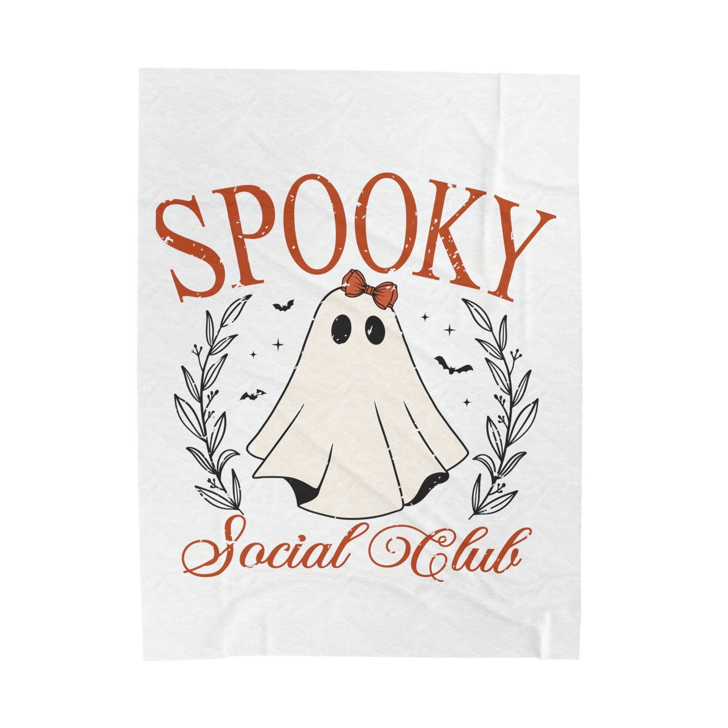 ghost blanket spooky social club ghost blanket velveteen plush ghost blanket halloween blanket cute fall blanket cute halloween ghost throw