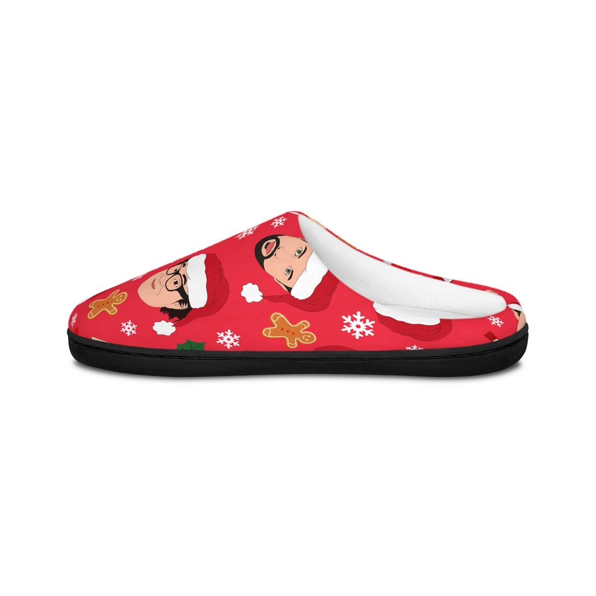 Always Sunny Christmas Slippers | Frank Dee Dennis Charlie Mac Merry Christmas Indoor Slippers Gift Character For Her For Him Gift