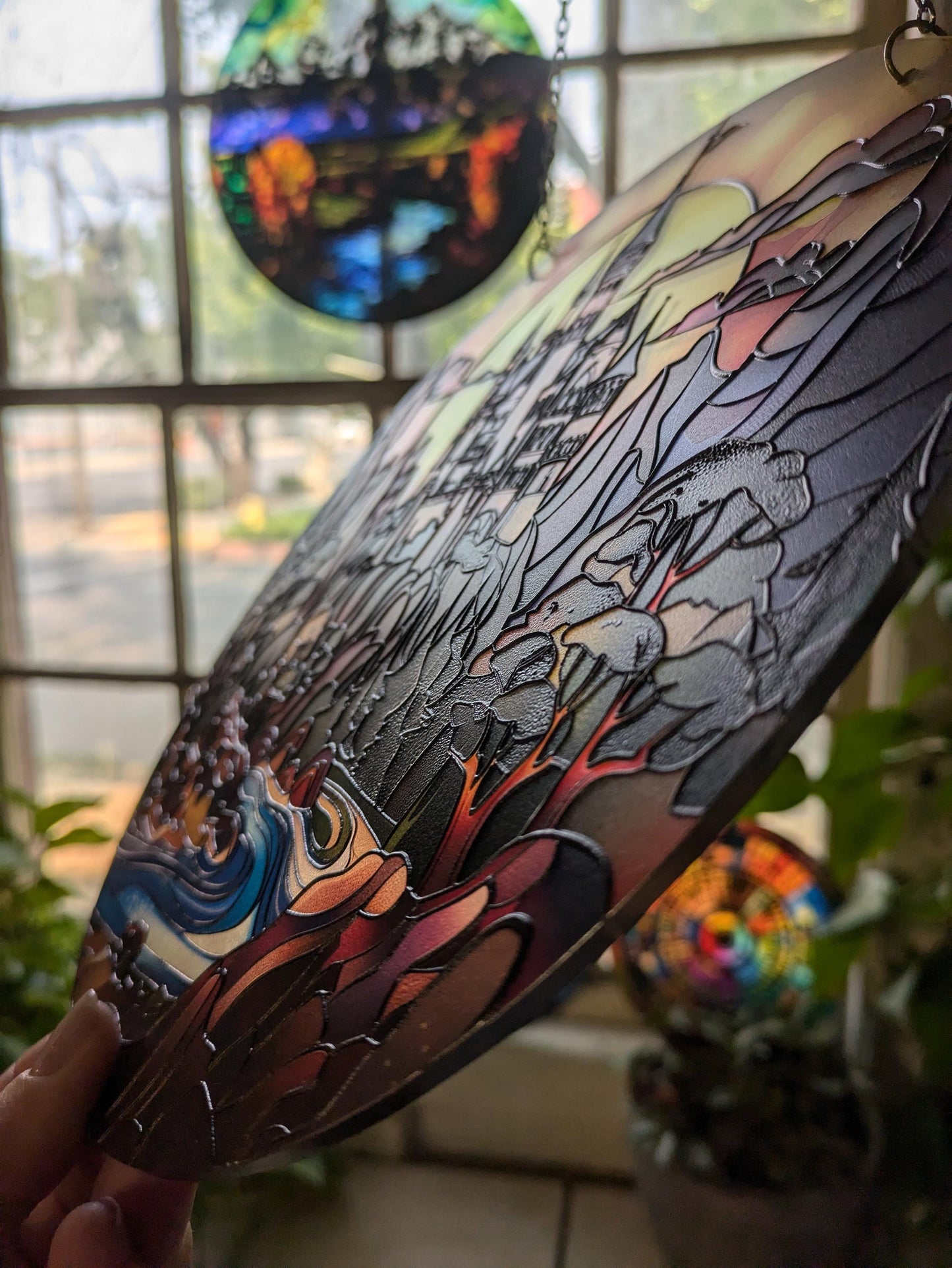 Tidepool: Stained Glass Style Window Hanging