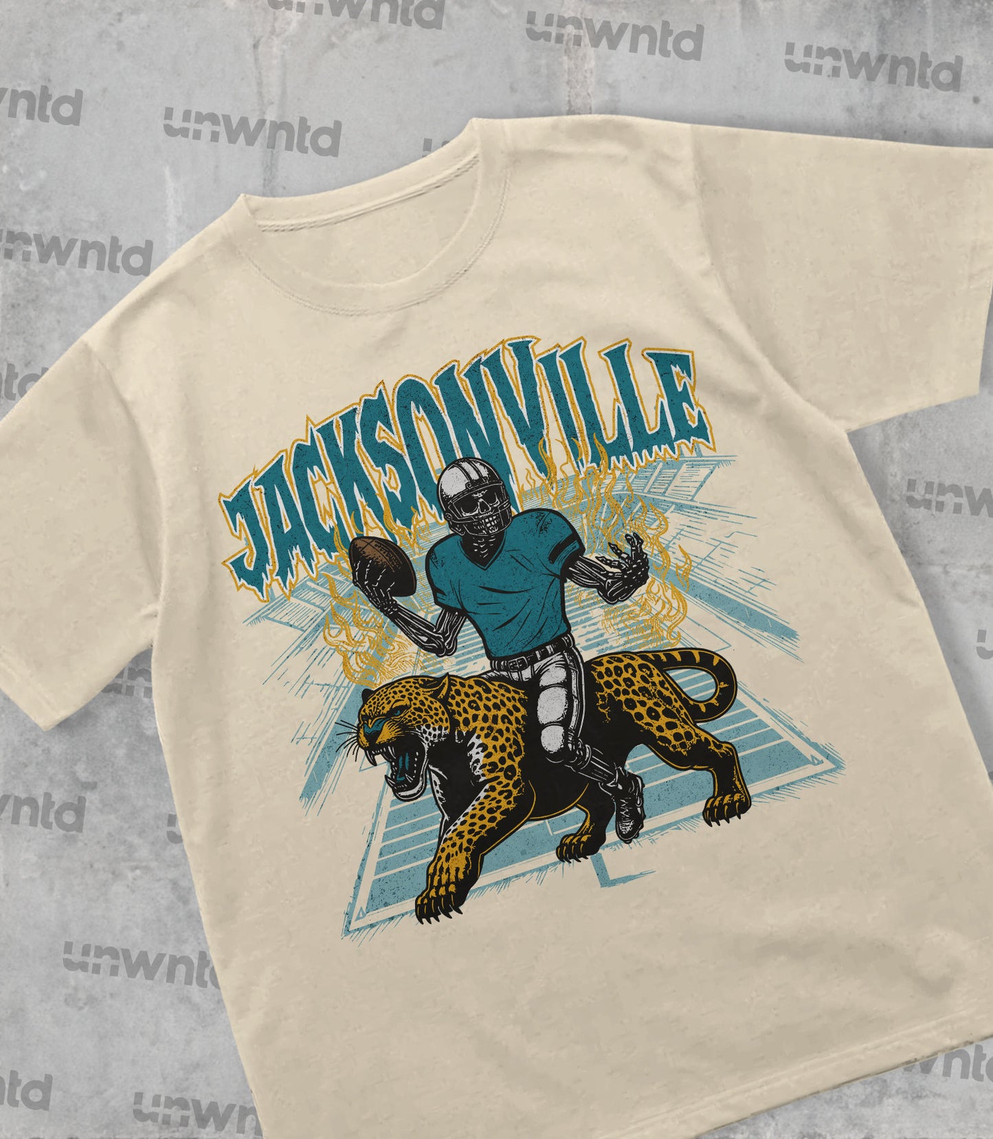 Jacksonville Football Shirt - Graphic Tees - Skeleton Shirt - Merch Tee - Gift Shirt - Bootleg Shirt - Vintage - Skeleton Football Shirt