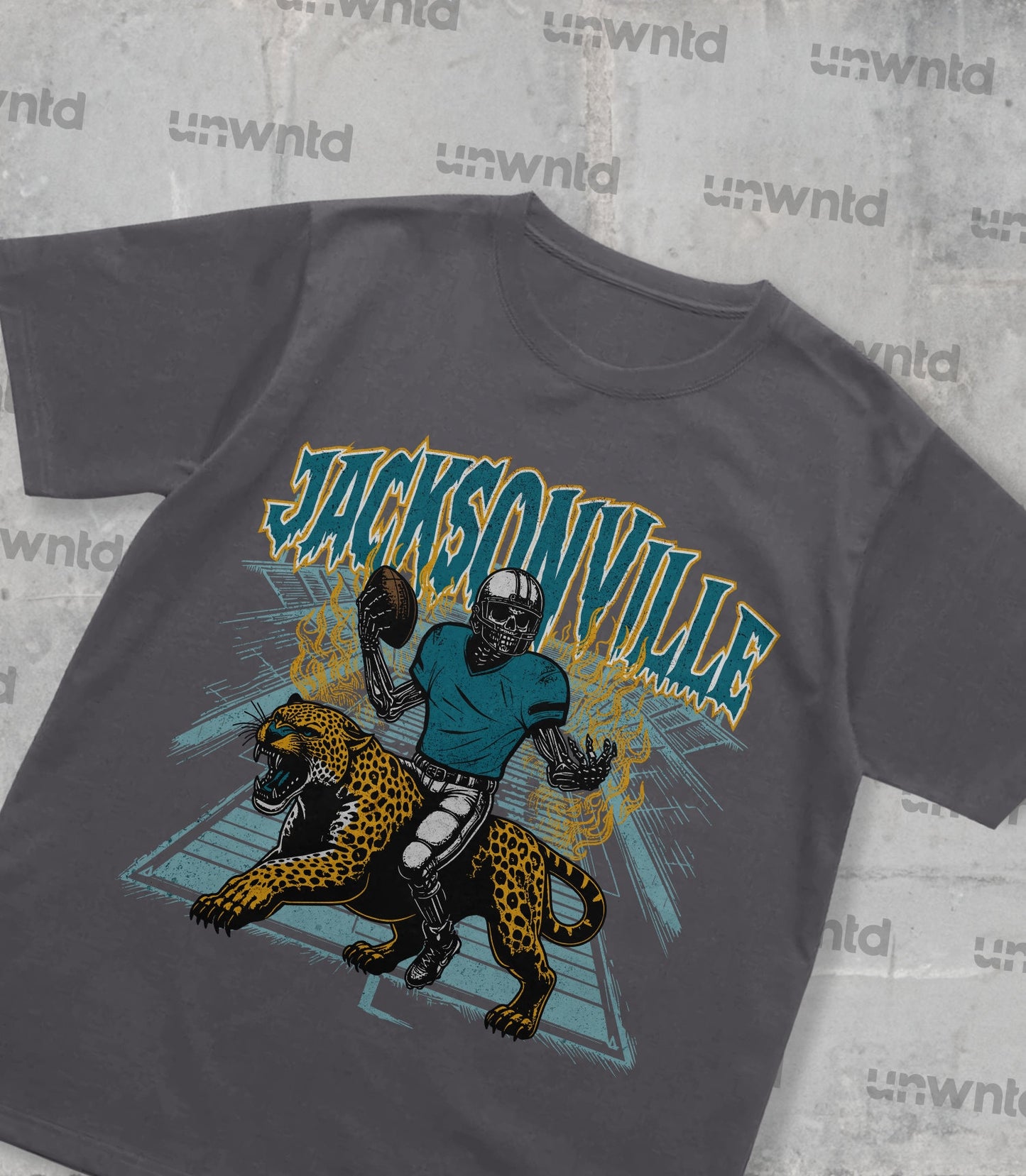 Jacksonville Football Shirt - Graphic Tees - Skeleton Shirt - Merch Tee - Gift Shirt - Bootleg Shirt - Vintage - Skeleton Football Shirt