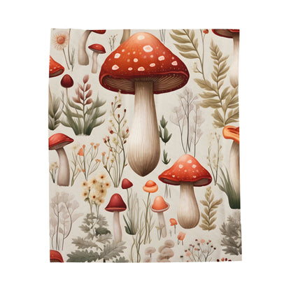 Mushroom blanket plush Boho mushroom blanket mushroom home decor mushroom throw for couch boho mushroom throw blanket