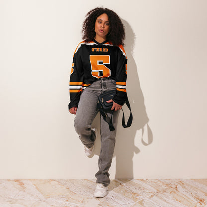 Racing Fan Oversized Hockey Jersey with Vibrant #5 Graphics