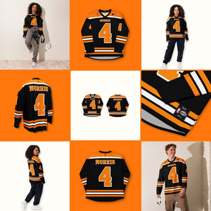 Racing Inspired Oversized Jersey – Unisex Streetwear Hockey Jersey with Bold Number 4