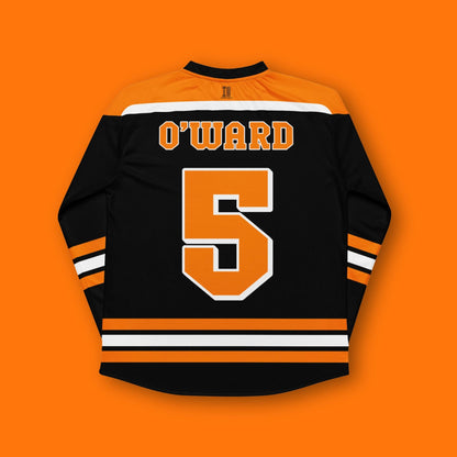 Racing Fan Oversized Hockey Jersey with Vibrant #5 Graphics
