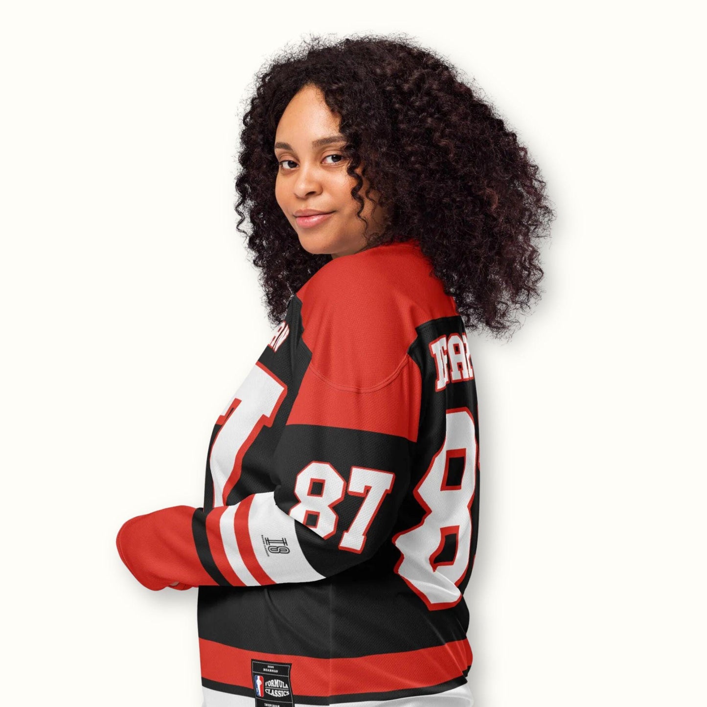 Unisex Oversized Racing Hockey Jersey – Lightweight Motorsport Streetwear with Bold Number 87