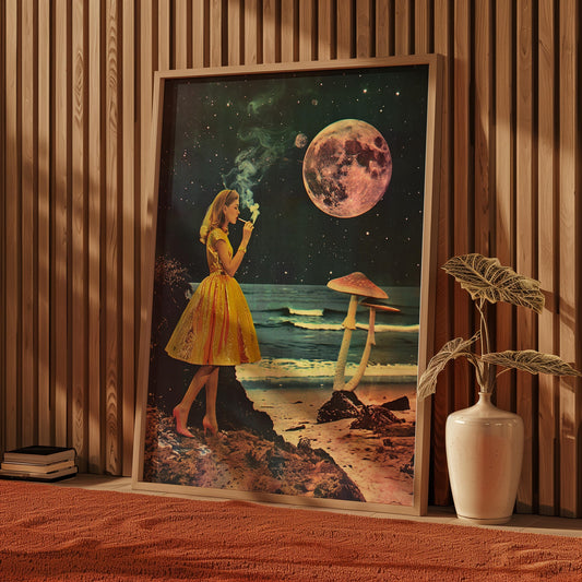 Vintage Vogue Styled Surrealism Magazine Poster, Surreal Wall Art, Beauty Catalogue Poster, Fashion Magazine Wall Art Print, Vogue Art Print