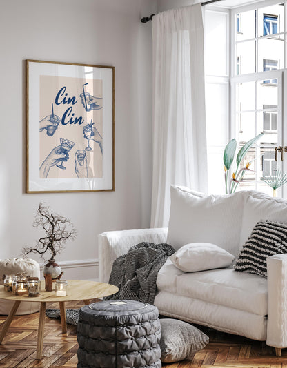 Trendy Cin Cin wall art Print, Alcohol Print Retro Poster, Bar Decor Wall Art, Modern Art Print, Kitchen wall decor, Couple Dancing Art